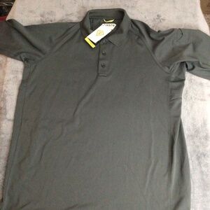NWT First Tactical Men's XL Performance Short Sleeve Polo Shirt Charcoal